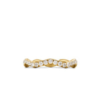Zig Zag Stax™ Ring 18K Yellow Gold with Diamonds, 2mm