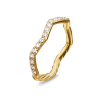 Zig Zag Stax™ Ring 18K Yellow Gold with Diamonds, 2mm