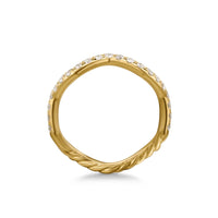 Zig Zag Stax™ Ring 18K Yellow Gold with Diamonds, 2mm