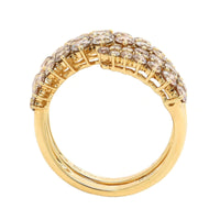 Etho Maria 18K Yellow Gold Brown Diamond Bypass Ring