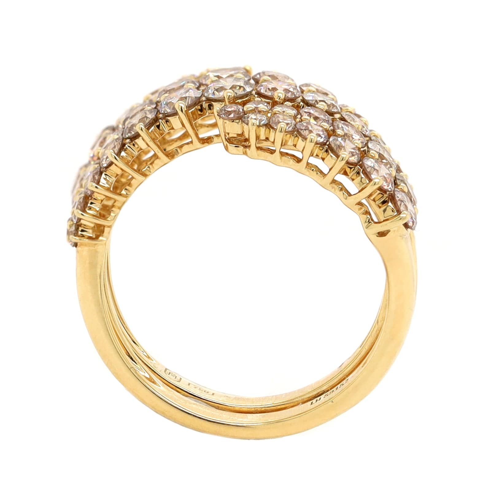 Etho Maria 18K Yellow Gold Brown Diamond Bypass Ring