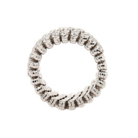 18K White Gold 5 Row Adjustable Diamond Ring or Bracelet