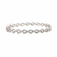 18K White Gold 5 Row Adjustable Diamond Ring or Bracelet
