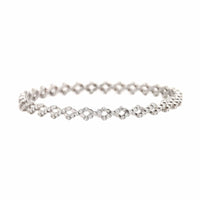 18K White Gold 5 Row Adjustable Diamond Ring or Bracelet