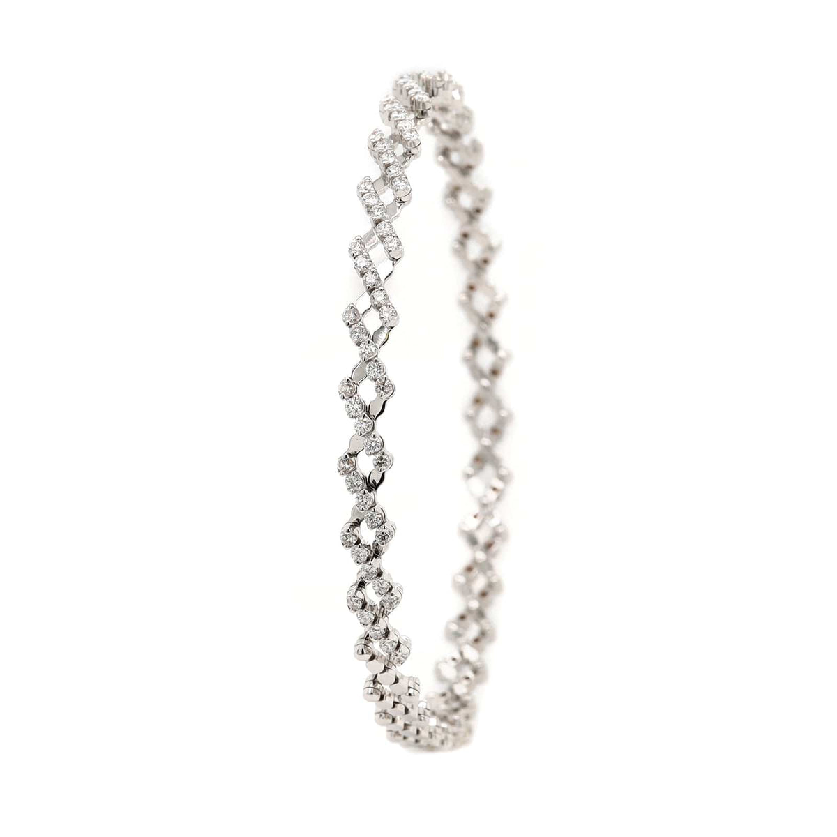 18K White Gold 5 Row Adjustable Diamond Ring or Bracelet