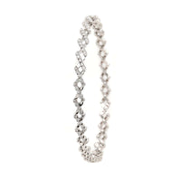 18K White Gold 5 Row Adjustable Diamond Ring or Bracelet