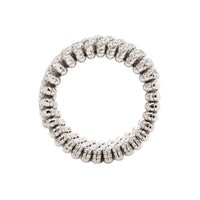 18K White Gold 5 Row Adjustable Diamond Ring or Bracelet