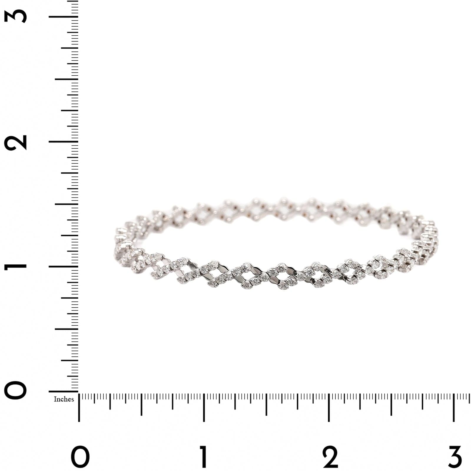 18K White Gold 5 Row Adjustable Diamond Ring or Bracelet