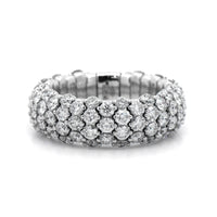 Zydo 18K White Gold Diamond Stretch Ring
