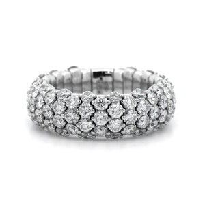 Zydo 18K White Gold Diamond Stretch Ring