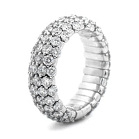 Zydo 18K White Gold Diamond Stretch Ring