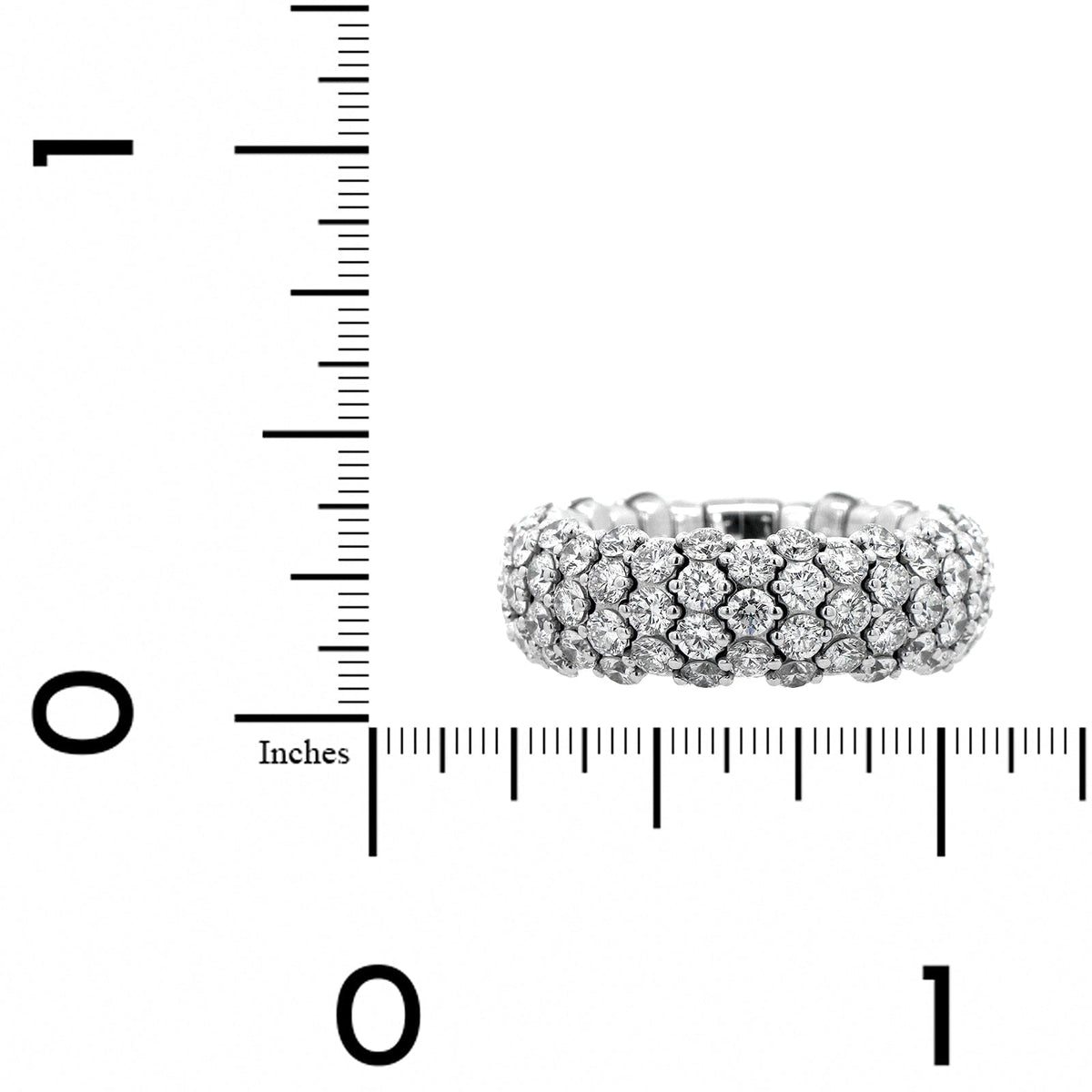 Zydo 18K White Gold Diamond Stretch Ring