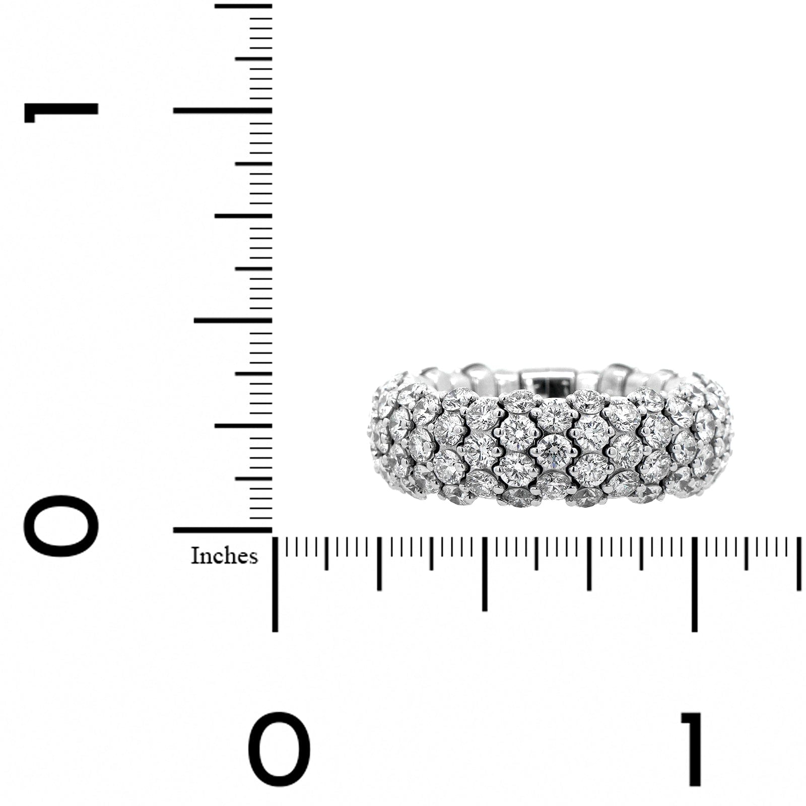 Zydo 18K White Gold Diamond Stretch Ring