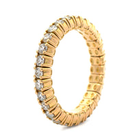 Zydo 18K Yellow Gold Prong Set Diamond Stretch Ring