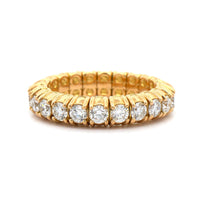 Zydo 18K Yellow Gold Prong Set Round Diamond Stretch Ring