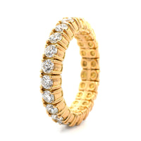 Zydo 18K Yellow Gold Prong Set Round Diamond Stretch Ring