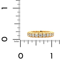 Zydo 18K Yellow Gold Prong Set Round Diamond Stretch Ring