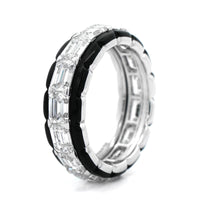 Etho Maria 18K White Gold Diamond and Black Ceramic Ring
