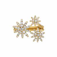 Starburst Multi Star Ring 18K Yellow Gold with Diamonds, 17.7mm