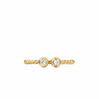 Petite Modern Renaissance® Open Round Ring 18K Yellow Gold with Diamonds, 3.9mm