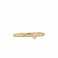 Petite Modern Renaissance® Stack Ring 18K Yellow Gold with Diamond, 4.9mm
