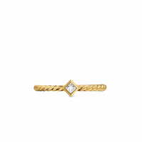 Petite Modern Renaissance® Stack Ring 18K Yellow Gold with Diamond, 4.9mm
