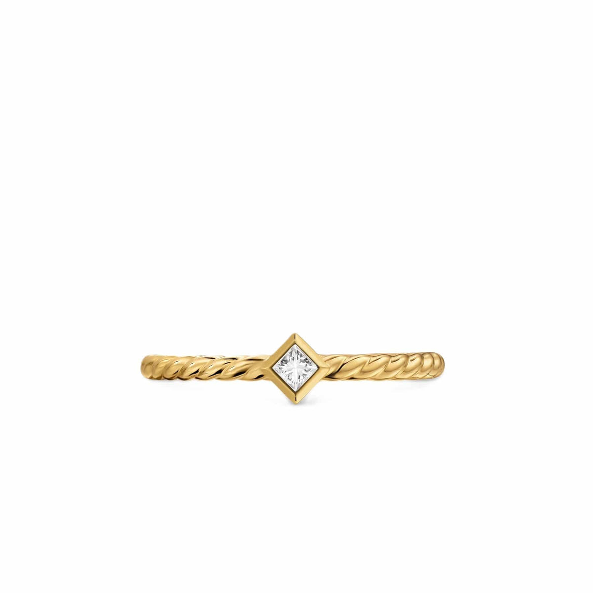 Petite Modern Renaissance® Stack Ring 18K Yellow Gold with Diamond, 4.9mm