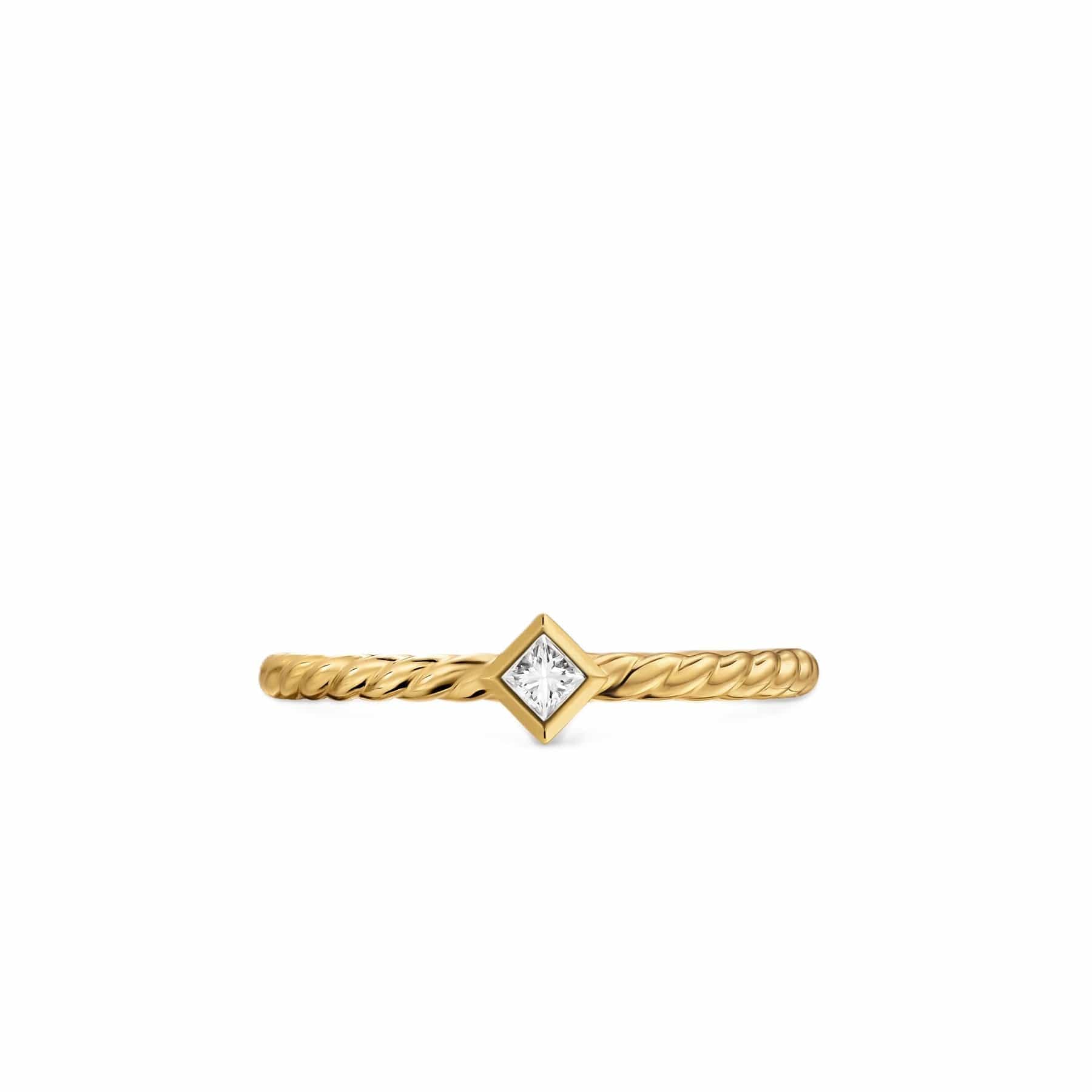 Petite Modern Renaissance® Stack Ring 18K Yellow Gold with Diamond, 4.9mm