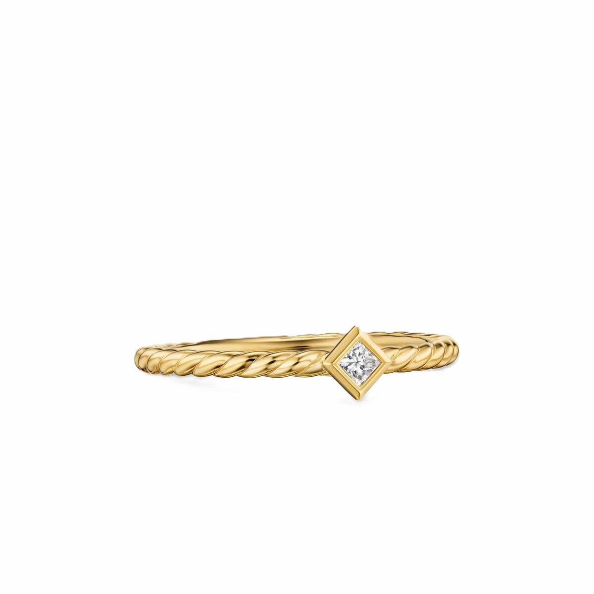 Petite Modern Renaissance® Stack Ring 18K Yellow Gold with Diamond, 4.9mm
