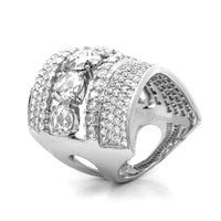 Etho Maria 18K White Gold Multi Row Diamond Ring