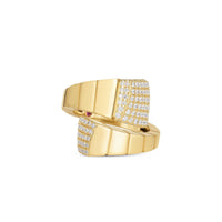 Roberto Coin 18K Yellow Gold Obelisco Pave Diamond Ring