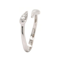 Etho Maria 18K White Gold Diamond Bypass Ring