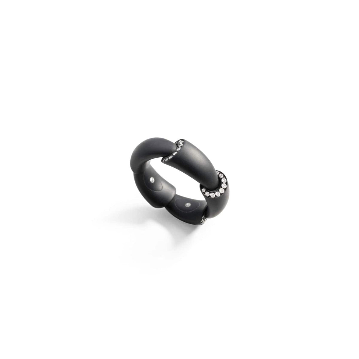 Vhernier Black Titanium Calla Diamond Ring