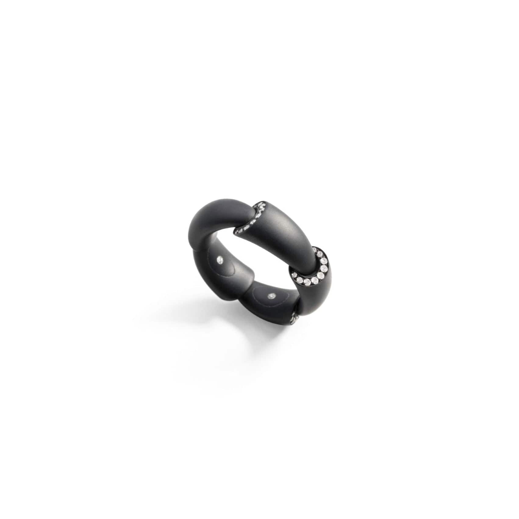 Vhernier Black Titanium Calla Diamond Ring