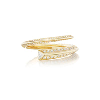 Sorellina 18K Yellow Gold Pave Diamond Ziggy Ring