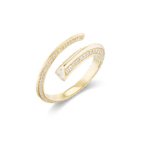 Sorellina 18K Yellow Gold Pave Diamond Ziggy Ring