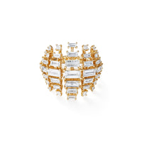 Fernando Jorge 18K Yellow Gold Baguette Diamond Vertex Ring