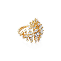 Fernando Jorge 18K Yellow Gold Baguette Diamond Vertex Ring