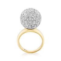Harwell Godfrey 18K Yellow Gold Pave Diamond Disco Ball Ring