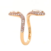 Etho Maria 18K Rose Gold Pinkish Diamond Snake Ring