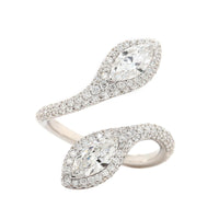 Etho Maria 18K White Gold Marquise Cut Diamond Snake Ring
