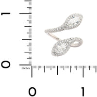 Etho Maria 18K White Gold Marquise Cut Diamond Snake Ring