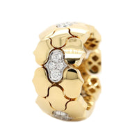 Roberto Coin 18K Yellow Gold Cobra Diamond Flexible Ring