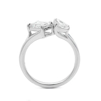 18K White Gold Open Vine Diamond Ring
