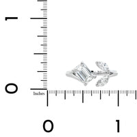 18K White Gold Open Vine Diamond Ring