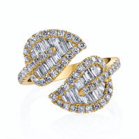 Anita Ko 18K Yellow Gold Medium Diamond Palm Leaf Ring