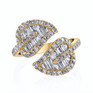Anita Ko 18K Yellow Gold Medium Diamond Palm Leaf Ring