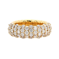 Zydo 18K Yellow Gold Pave Diamond Stretch Ring