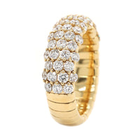 Zydo 18K Yellow Gold Pave Diamond Stretch Ring