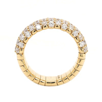 Zydo 18K Yellow Gold Pave Diamond Stretch Ring